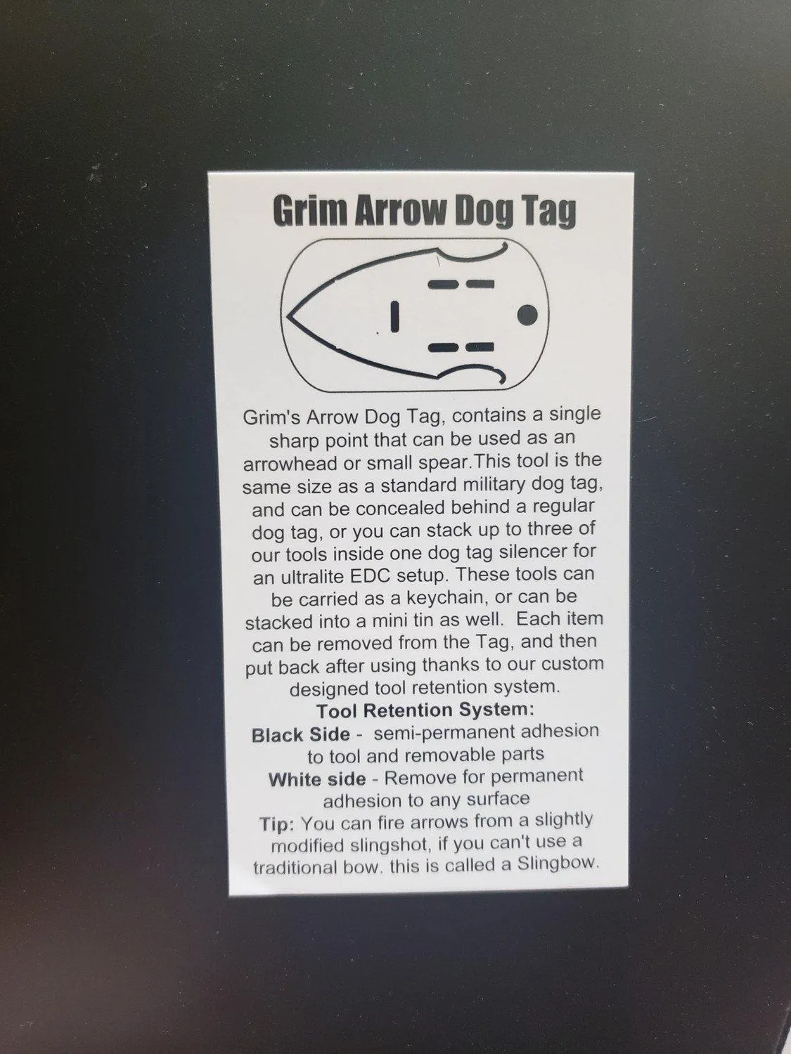 Arrowhead Dog Tag : Arrowhead Survival Necklace