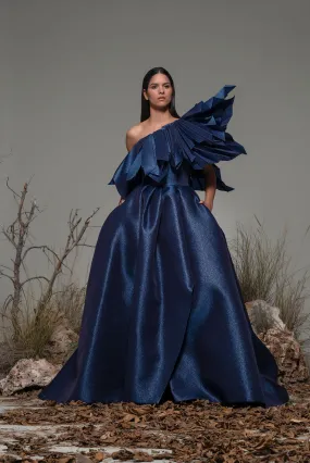 Asymmetric Princess Dress with Ruffles