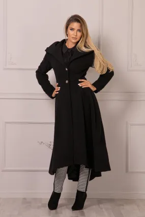 BLACK ASYMMETRIC COAT