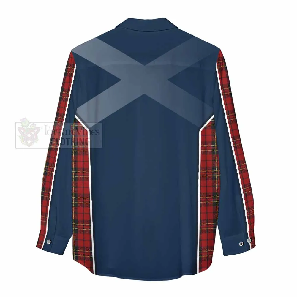Brodie Tartan Women's Casual Shirt with Family Crest and Lion Rampant Vibes Sport Style