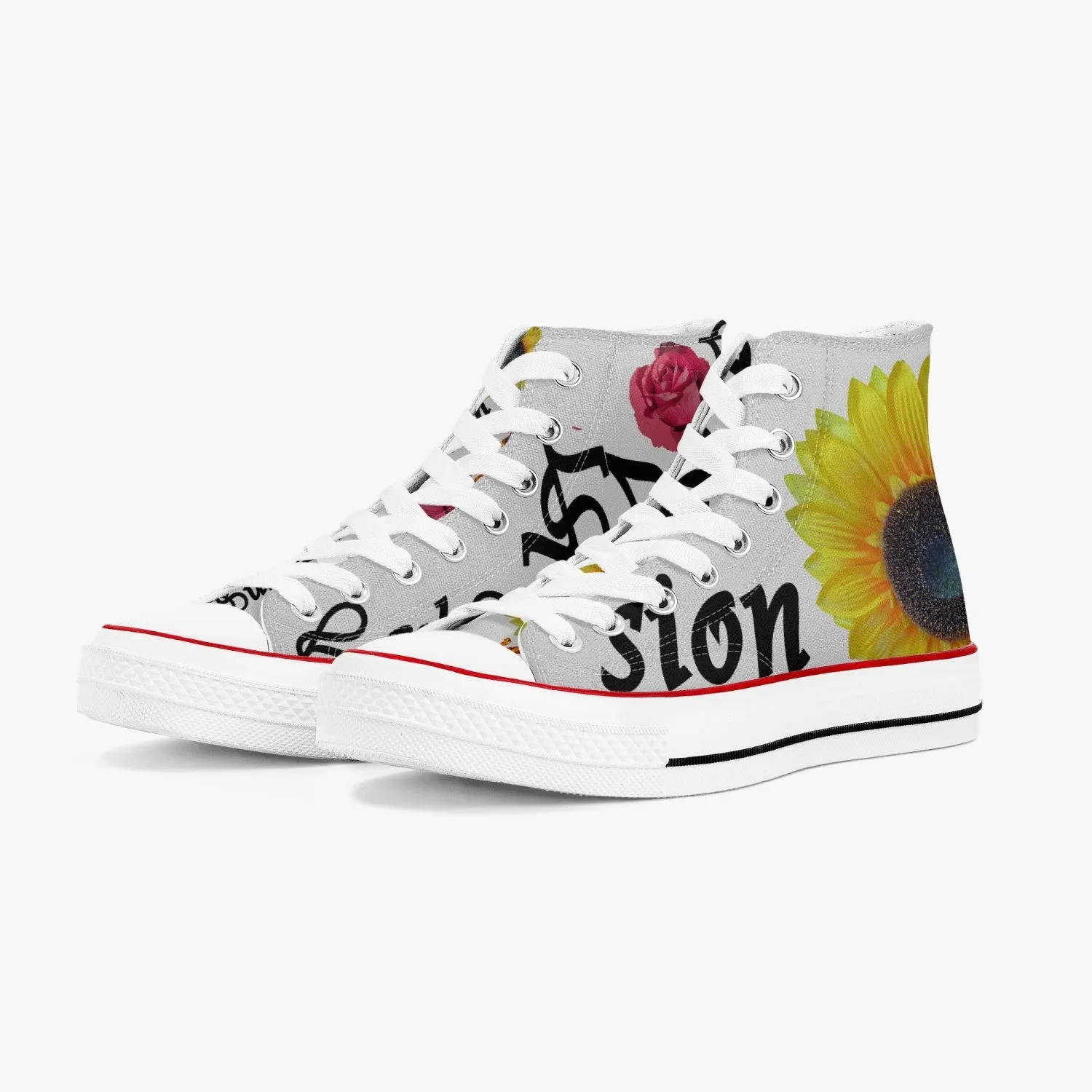 New High-Top Canvas Shoes - White