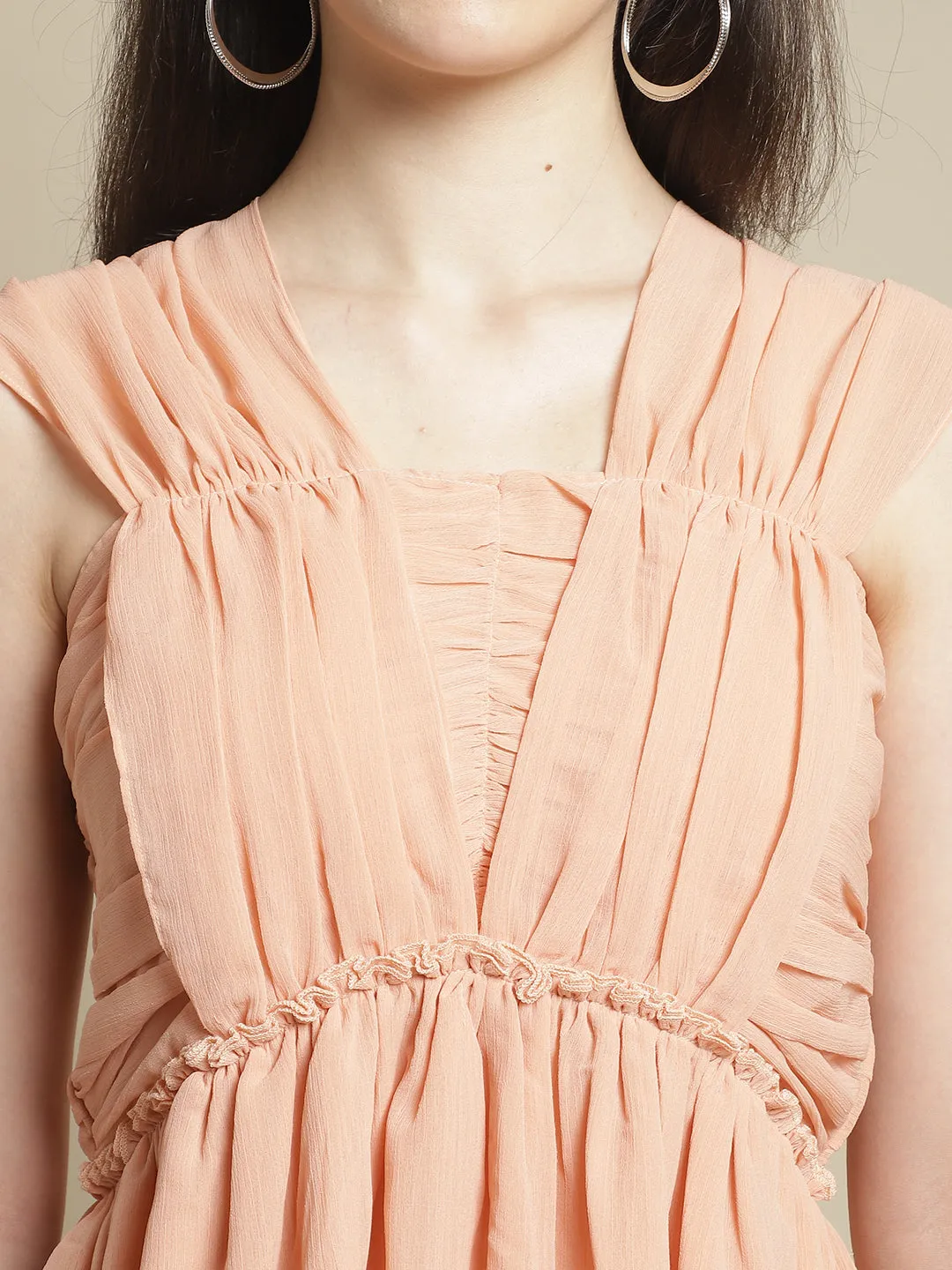 Peach Gathered Tunic