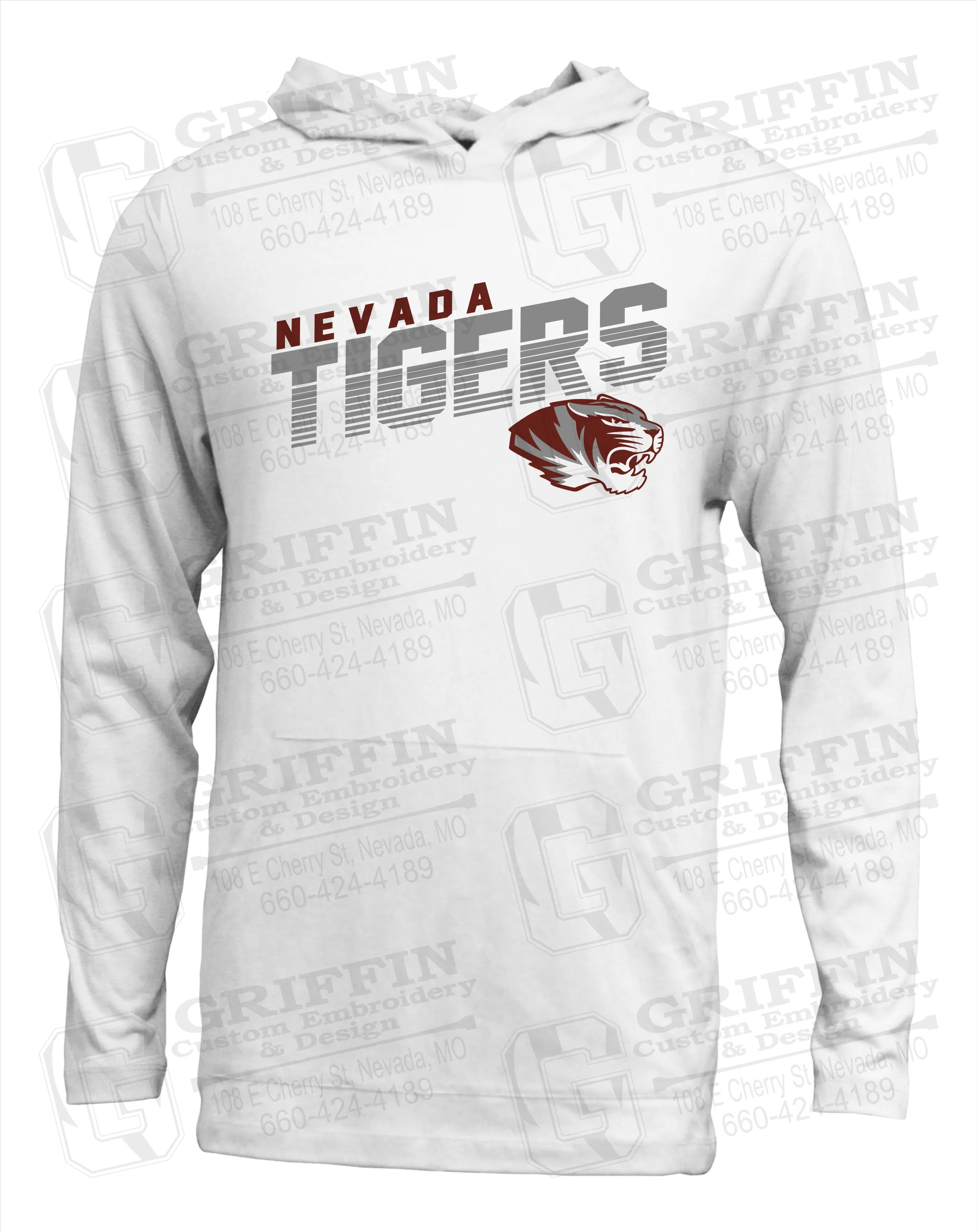Soft-Tek T-Shirt Hoodie - Nevada Tigers 19-A