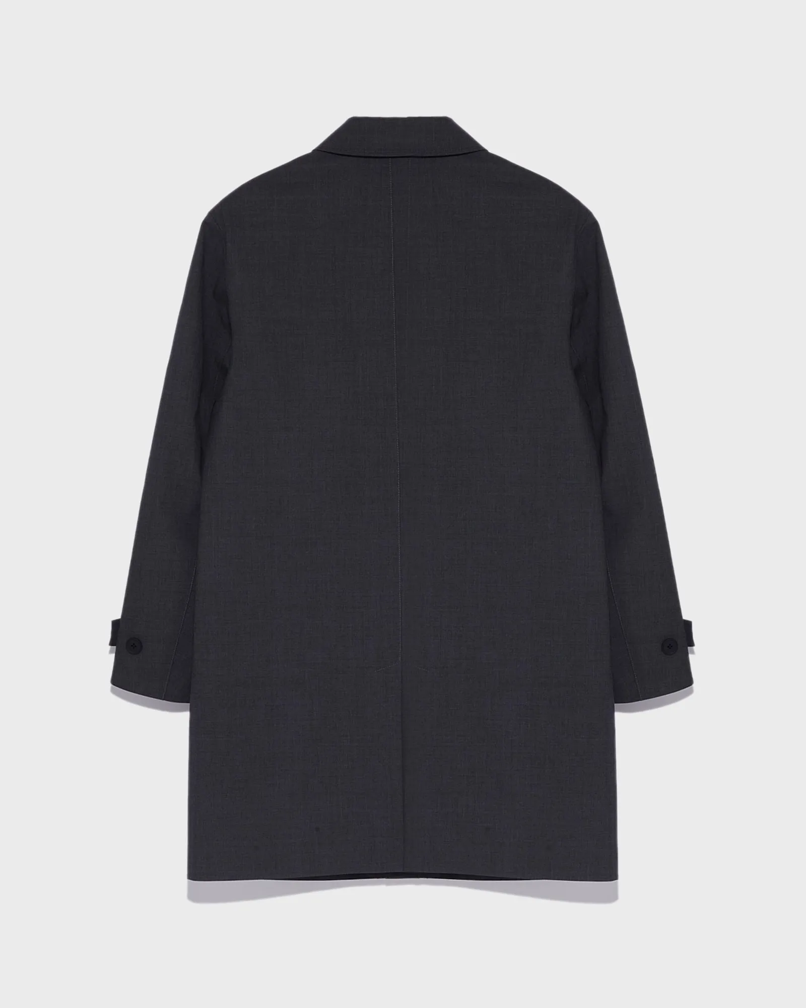 Technical cold wool Mac coat